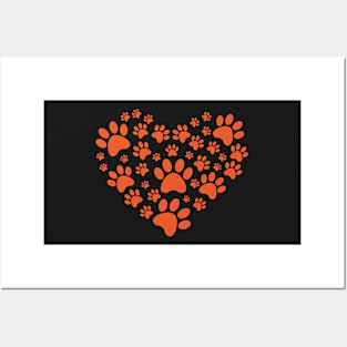 Heart shaped Paws - Special Valentines day gift for pet overs ! Posters and Art